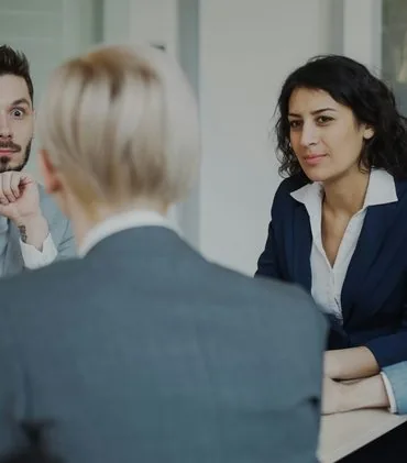 Business team meeting around a table